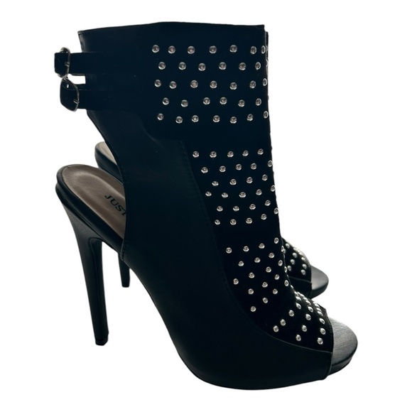 Womens JustFab Brittany Ankle Boot - Black in Size 5.5 - Picture 9 of 12